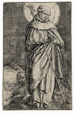  Lucas Van Leyden  (Leyden, 1494 - 1533) : San Domenico.  - Asta Libri & Grafica - Libreria Antiquaria Gonnelli - Casa d'Aste - Gonnelli Casa d'Aste
