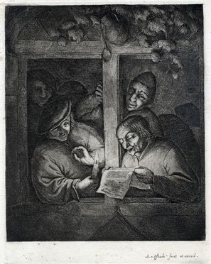  Adriaen (van) Ostade  (Haarlem,, 1610 - ivi, 1685) : I cantori.  - Auction Books & Graphics - Libreria Antiquaria Gonnelli - Casa d'Aste - Gonnelli Casa d'Aste