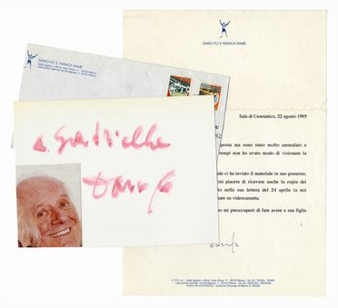  Fo Dario : Lettera dattiloscritta con firma autografa.  - Asta Libri & Grafica - Libreria Antiquaria Gonnelli - Casa d'Aste - Gonnelli Casa d'Aste