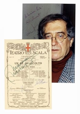  Berio Luciano : Grande fotografia a colori con dedica e firma autografa  - Asta Libri & Grafica - Libreria Antiquaria Gonnelli - Casa d'Aste - Gonnelli Casa d'Aste