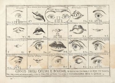  Giuseppe Maria Mitelli  (Bologna, 1634 - 1718) : Gioco degli occhi e bocche.  - Asta Libri & Grafica - Libreria Antiquaria Gonnelli - Casa d'Aste - Gonnelli Casa d'Aste