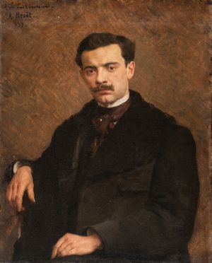  Adolphe Felix Brot  (1873 - 1942) : Ritratto di gentiluomo.  - Asta Libri & Grafica - Libreria Antiquaria Gonnelli - Casa d'Aste - Gonnelli Casa d'Aste