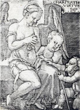  Hans Sebald Beham  (Norimberga, 1500 - Francoforte, 1550) : Charitatis virtus.  - Asta Libri & Grafica - Libreria Antiquaria Gonnelli - Casa d'Aste - Gonnelli Casa d'Aste