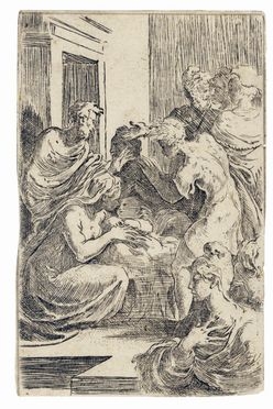  Francesco Mazzola (detto il Parmigianino)  (Parma, 1503 - Casalmaggiore, 1540) [da] : Adorazione dei pastori.  - Auction Books & Graphics - Libreria Antiquaria Gonnelli - Casa d'Aste - Gonnelli Casa d'Aste