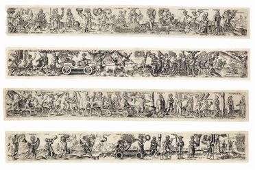 Virgil Solis  (1514 - 1562) [attribuito a] : Ver, Aes(t)as, Autumnus, Hyems.  - Asta Libri & Grafica - Libreria Antiquaria Gonnelli - Casa d'Aste - Gonnelli Casa d'Aste