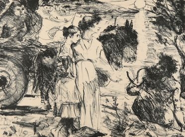  Lovis Corinth  (Tapiau, 1858 - Zandvoort, 1925) : Odysseus und Nausikaa.  - Asta Libri & Grafica - Libreria Antiquaria Gonnelli - Casa d'Aste - Gonnelli Casa d'Aste