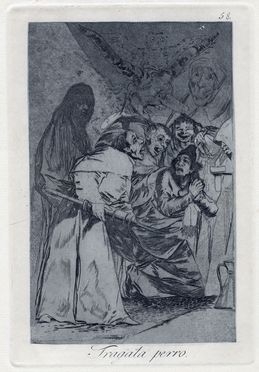  Francisco Goya y Lucientes  (Fuendetodos,, 1746 - Bordeaux,, 1828) : Tragala perro.  - Asta Libri & Grafica - Libreria Antiquaria Gonnelli - Casa d'Aste - Gonnelli Casa d'Aste