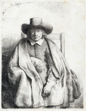  Rembrandt Harmenszoon van Rijn  (Leida,, 1606 - Amsterdam,, 1669) : Clement de Jonghe, mercante di stampe.  - Auction Books & Graphics - Libreria Antiquaria Gonnelli - Casa d'Aste - Gonnelli Casa d'Aste