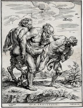  Christoffel Jegher  (Anversa, 1596 - 1653) : L'ebbrezza di Sileno.  - Auction Books & Graphics - Libreria Antiquaria Gonnelli - Casa d'Aste - Gonnelli Casa d'Aste