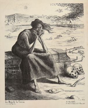  Maximilien Luce  (Parigi, 1858 - 1941) : Sa Majest la famine reine de Sicile.  - Asta Libri & Grafica - Libreria Antiquaria Gonnelli - Casa d'Aste - Gonnelli Casa d'Aste