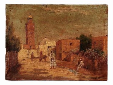  Alberto Pasini  (Busseto, 1826 - Cavoretto, 1899) : Scena orientalista.  - Auction Books & Graphics - Libreria Antiquaria Gonnelli - Casa d'Aste - Gonnelli Casa d'Aste