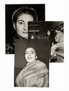  Maria Callas : 3 ritratti fotografici della celebre soprano, uno con firma autografa di Giuseppe Di Stefano.  - Auction Books & Graphics - Libreria Antiquaria Gonnelli - Casa d'Aste - Gonnelli Casa d'Aste