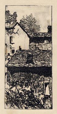  Giovanni Fattori  (Livorno, 1825 - Firenze, 1908) : Case al sole.  - Asta Libri & Grafica - Libreria Antiquaria Gonnelli - Casa d'Aste - Gonnelli Casa d'Aste