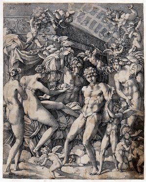  Jacob Binck  (Colonia,  - Königsberg, 1569) [attribuito a] : Venere e Marte.  - Asta Libri & Grafica - Libreria Antiquaria Gonnelli - Casa d'Aste - Gonnelli Casa d'Aste