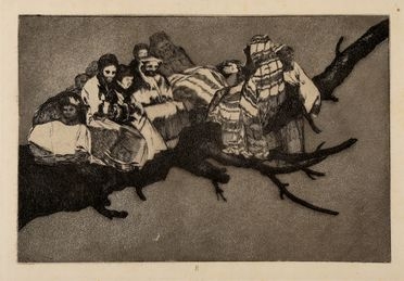  Francisco Goya y Lucientes  (Fuendetodos,, 1746 - Bordeaux,, 1828) : Andarse por las ramas (Disparate ridiculo).  - Asta Libri & Grafica - Libreria Antiquaria Gonnelli - Casa d'Aste - Gonnelli Casa d'Aste