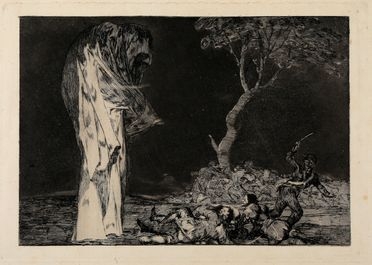  Francisco Goya y Lucientes  (Fuendetodos,, 1746 - Bordeaux,, 1828) : Por temor no pierdas honor (Disparate de miedo).  - Asta Libri & Grafica - Libreria Antiquaria Gonnelli - Casa d'Aste - Gonnelli Casa d'Aste