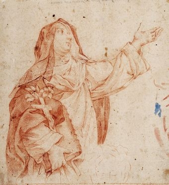  Sebastiano Conca  (Gaeta, 1680 - Napoli, 1764) : Santa Caterina da Siena  - Asta Libri & Grafica - Libreria Antiquaria Gonnelli - Casa d'Aste - Gonnelli Casa d'Aste