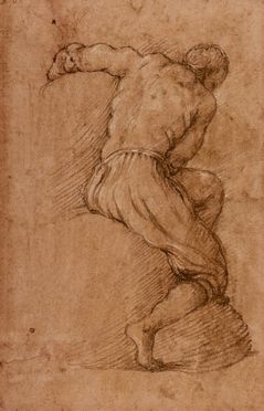  Anonimo del XVII secolo : Figura maschile seduta.  - Auction Books & Graphics - Libreria Antiquaria Gonnelli - Casa d'Aste - Gonnelli Casa d'Aste