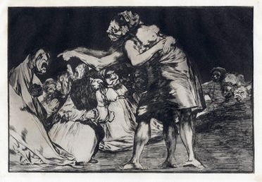 Francisco Goya y Lucientes  (Fuendetodos,, 1746 - Bordeaux,, 1828) : La que mal marida nunca le falta que diga. Disparate desordenado.  - Asta Libri & Grafica - Libreria Antiquaria Gonnelli - Casa d'Aste - Gonnelli Casa d'Aste