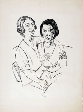  Max Beckmann  (Lipsia, 1884 - New York, 1950) : Zwei Freundinnen (Zwei Frauen) (Due amiche. Due donne).  - Auction Graphics & Books - Libreria Antiquaria Gonnelli - Casa d'Aste - Gonnelli Casa d'Aste