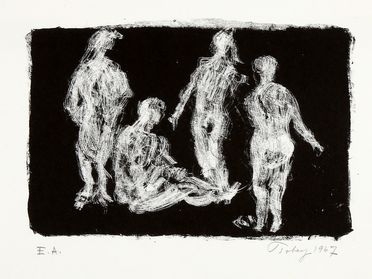  Mark George Tobey  (Centerville, 1890 - Basilea, 1976) : Four figures.  - Asta Grafica & Libri - Libreria Antiquaria Gonnelli - Casa d'Aste - Gonnelli Casa d'Aste