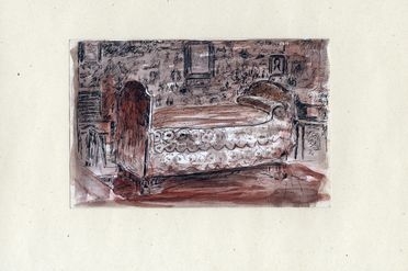  Mario Cavaglieri  (Rovigo, 1887 - Pavie (Francia), 1969) : Interno con letto.  - Auction Graphics & Books - Libreria Antiquaria Gonnelli - Casa d'Aste - Gonnelli Casa d'Aste