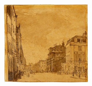  Muirhead Bone  (Glasgow, 1876 - Oxford, 1953) : Strada di citt.  - Auction Graphics & Books - Libreria Antiquaria Gonnelli - Casa d'Aste - Gonnelli Casa d'Aste