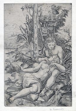 Marcantonio Raimondi  (Molinella,, 1480 - Bologna,, 1534) : Venere e Adone.  - Auction Graphics & Books - Libreria Antiquaria Gonnelli - Casa d'Aste - Gonnelli Casa d'Aste
