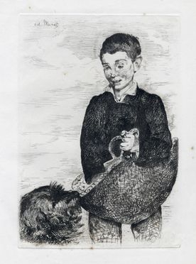  Edouard Manet  (Parigi, 1832 - 1883) : Le gamin au chien.  - Asta Grafica & Libri - Libreria Antiquaria Gonnelli - Casa d'Aste - Gonnelli Casa d'Aste