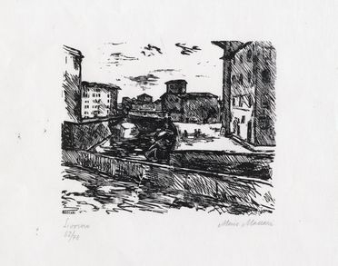  Mino Maccari  (Siena, 1898 - Roma, 1989) : Livorno.  - Auction Graphics & Books - Libreria Antiquaria Gonnelli - Casa d'Aste - Gonnelli Casa d'Aste