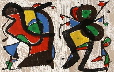  Joan Mir  (Montroig, 1893 - Palma di Majorca, 1983) : Lotto composto di 2 xilografie su unico foglio per Mir Radierungen.  - Asta Grafica & Libri - Libreria Antiquaria Gonnelli - Casa d'Aste - Gonnelli Casa d'Aste