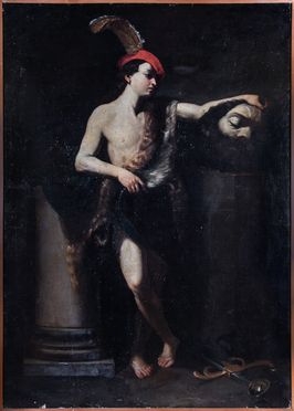  Guido Reni  (Calvenzano di Vergate, 1575 - Bologna, 1642) [da] : David con la testa di Golia.  - Asta Grafica & Libri - Libreria Antiquaria Gonnelli - Casa d'Aste - Gonnelli Casa d'Aste