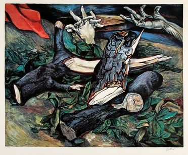  Renato Guttuso  (Bagheria, 1911 - Roma, 1987) : Il legno della croce.  - Asta Grafica & Libri - Libreria Antiquaria Gonnelli - Casa d'Aste - Gonnelli Casa d'Aste