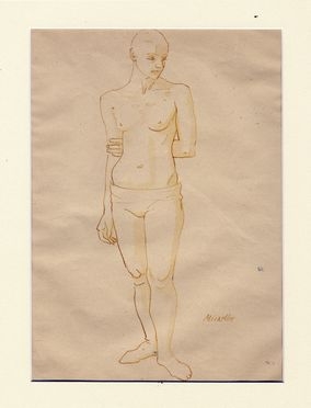  Ram [pseud. di Ruggero Alfredo Michahelles]  (Firenze, 1898 - 1976) : Figura femminile.  - Auction Graphics & Books - Libreria Antiquaria Gonnelli - Casa d'Aste - Gonnelli Casa d'Aste