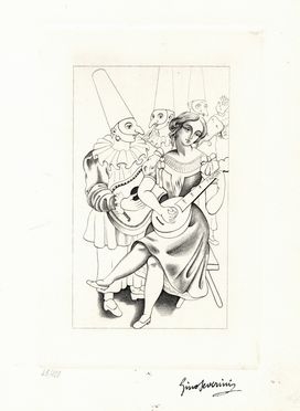  Gino Severini  (Cortona, 1883 - Parigi, 1966) : Colombina.  - Asta Grafica & Libri - Libreria Antiquaria Gonnelli - Casa d'Aste - Gonnelli Casa d'Aste
