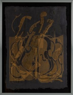  Pierre Fernandez Armand  (Nizza, 1928 - New York, 2005) : Composizione con violini.  - Auction Graphics & Books - Libreria Antiquaria Gonnelli - Casa d'Aste - Gonnelli Casa d'Aste