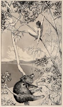  Max Klinger  (Lipsia, 1857 - Grossjena, 1920) : Br und Elfe (L'orso e l'elfo).  - Asta Grafica & Libri - Libreria Antiquaria Gonnelli - Casa d'Aste - Gonnelli Casa d'Aste