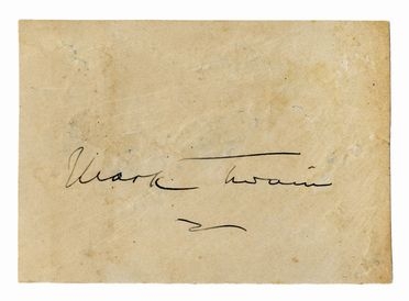  Twain Mark : Firma autografa su biglietto.  - Asta Grafica & Libri - Libreria Antiquaria Gonnelli - Casa d'Aste - Gonnelli Casa d'Aste