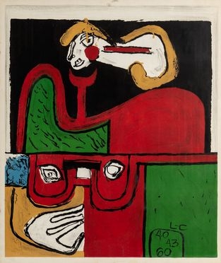  Le Corbusier [pseud. di Jeanneret-Gris Charles-Edouard]  (La Chaux-de-Fonds, 1887 - Roccabruna, 1965) : Portrait.  - Auction Graphics & Books - Libreria Antiquaria Gonnelli - Casa d'Aste - Gonnelli Casa d'Aste