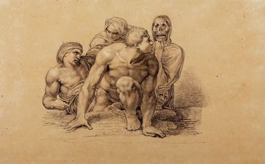  Tommaso Minardi  (Faenza, 1787 - Roma, 1871) : Particolare dal Giudizio Universale.  - Auction Graphics & Books - Libreria Antiquaria Gonnelli - Casa d'Aste - Gonnelli Casa d'Aste