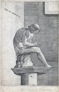  Marco Dente  (Ravenna (?),,  - Roma,, 1527) : Lo spinario capitolino.  - Auction Graphics & Books - Libreria Antiquaria Gonnelli - Casa d'Aste - Gonnelli Casa d'Aste