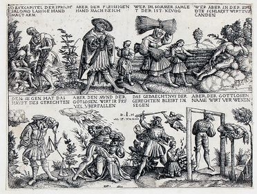  Daniel Hopfer  (Kaufbeuren,  - Augusta, 1536) : I proverbi di Salomone (10,4-7).  - Auction Graphics & Books - Libreria Antiquaria Gonnelli - Casa d'Aste - Gonnelli Casa d'Aste