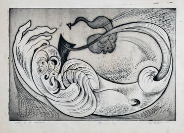  Letterio Calapai  (Boston, 1902 - 1993) : Dream of the Unforseen.  - Auction Graphics & Books - Libreria Antiquaria Gonnelli - Casa d'Aste - Gonnelli Casa d'Aste