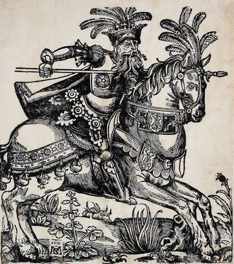  Matthias Gerung  (Nrdlingen, 1500 - Lauingen, 1570) : San Giorgio (?).  - Asta Grafica & Libri - Libreria Antiquaria Gonnelli - Casa d'Aste - Gonnelli Casa d'Aste