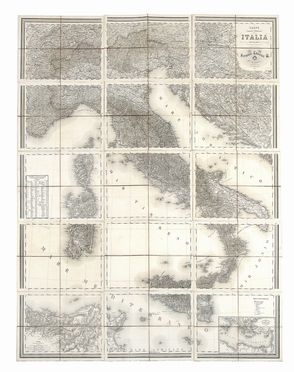  Arrigoni Ferdinando : Carta itineraria-commerciale dell'Italia.  - Auction Graphics & Books - Libreria Antiquaria Gonnelli - Casa d'Aste - Gonnelli Casa d'Aste