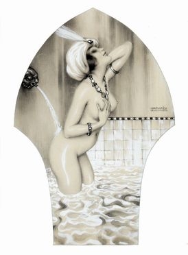  Raphael Kirchner  (Nienna, 1876 - New york, 1917) : Odalisca nuda al bagno.  - Asta Grafica & Libri - Libreria Antiquaria Gonnelli - Casa d'Aste - Gonnelli Casa d'Aste
