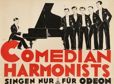  Friedl : Comedian harmonists singen nur fur Odeon.  - Auction Graphics & Books - Libreria Antiquaria Gonnelli - Casa d'Aste - Gonnelli Casa d'Aste