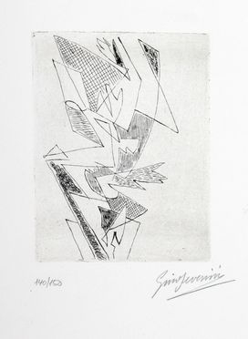  Gino Severini  (Cortona, 1883 - Parigi, 1966) : Composizione.  - Auction Graphics & Books - Libreria Antiquaria Gonnelli - Casa d'Aste - Gonnelli Casa d'Aste