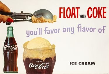  Grafica pubblicitaria e design, Gastronomia, Arte : Float with Coke - you'll favor any flavor of ice cream.  - Auction Graphics & Books - Libreria Antiquaria Gonnelli - Casa d'Aste - Gonnelli Casa d'Aste