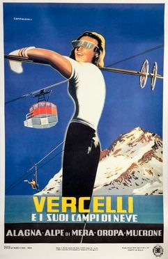  Adalberto Campagnoli  (Verona, 1905 - Torino, 1983) : Vercelli e i suoi campi da neve.  - Asta Grafica & Libri - Libreria Antiquaria Gonnelli - Casa d'Aste - Gonnelli Casa d'Aste